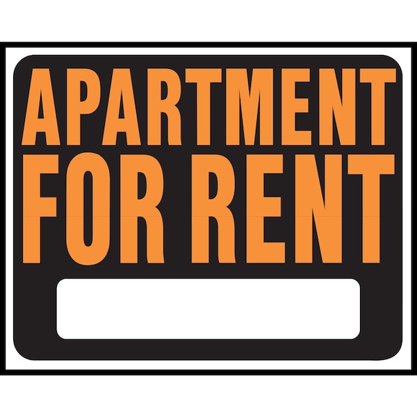 Hy-Ko Apartment For Rent Sign 14.5" x 18.5", 5PK A20188 - main